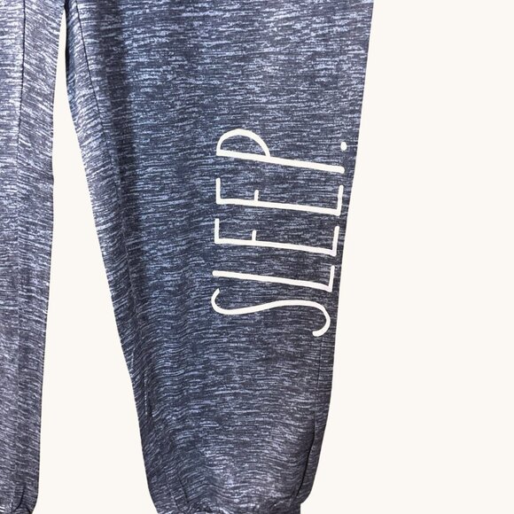 Rae Dunn Elastic Drawstring Jogger Pants On Seam Pockets SLEEP Verbiage LG NWT - Picture 2 of 8